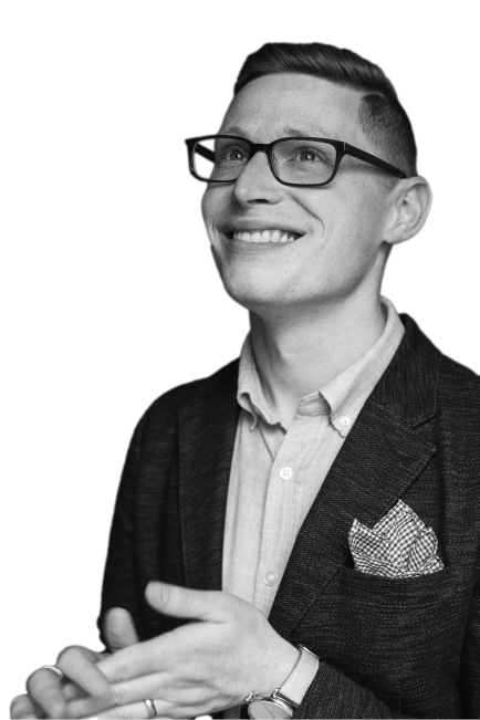 dominick smiling and looking out